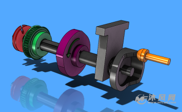 凸轮同步带轮三维图-传动件图纸-沐风网