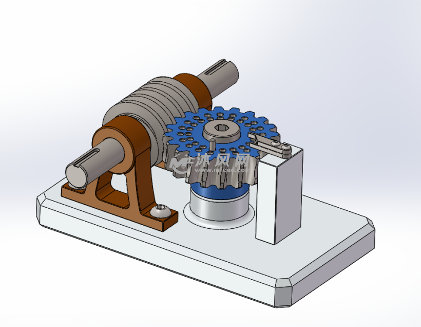 限转蜗轮蜗杆机构 传动件设计与图纸概述